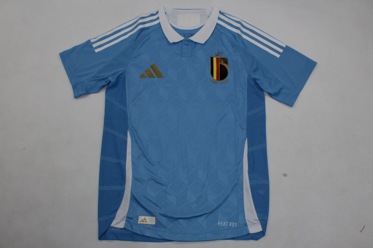 AAA Quality Belgium 2024 Euro Away Blue Soccer Jersey(Player)
